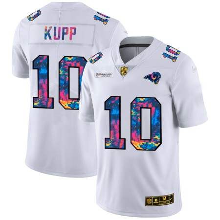 Camiseta Hombre NFL Los Angeles Rams Cooper Kupp 10 Nike 2020 Multicolor Blanco Camiseta Hombre NFL Los Angeles Rams Cooper Kupp 10 Nike 2020 Multicolor Blanco